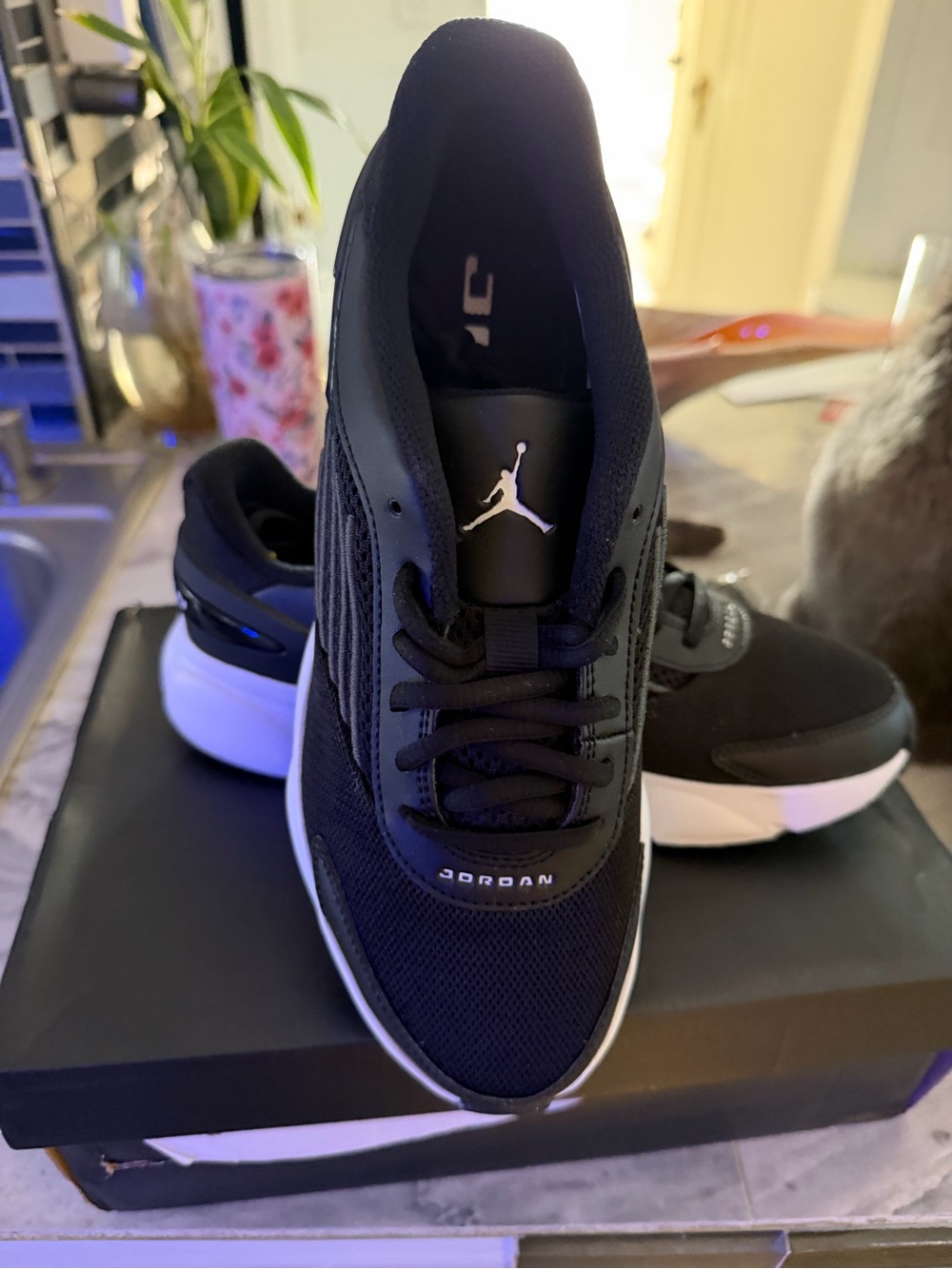 Jordan women’s Black and White Low-Top Sneaker
